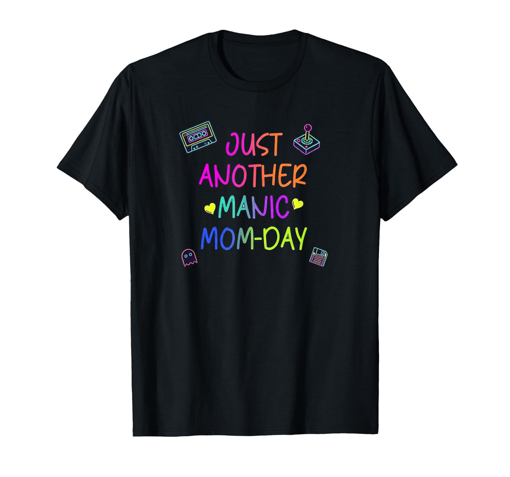 Just Another Manic Mom Day 80S Neon T-Shirt - Graphic Print for Adults - T-Shirt, Sweatshirt, Hoodie