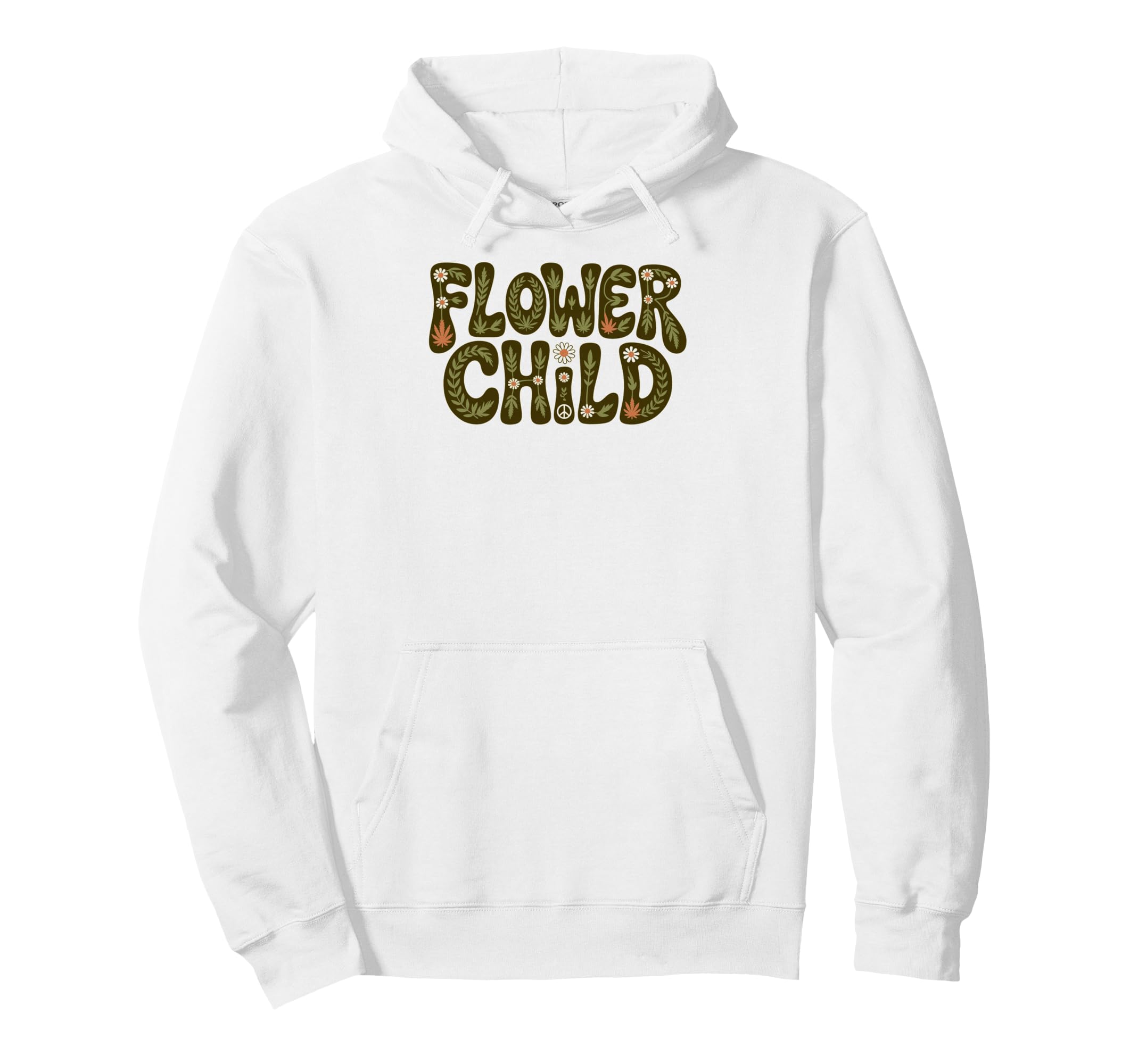 Flower Child Hippy Boho 420 Marijuana Hoodie - Trendy Graphic Unisex - T-Shirt, Sweatshirt, Hoodie