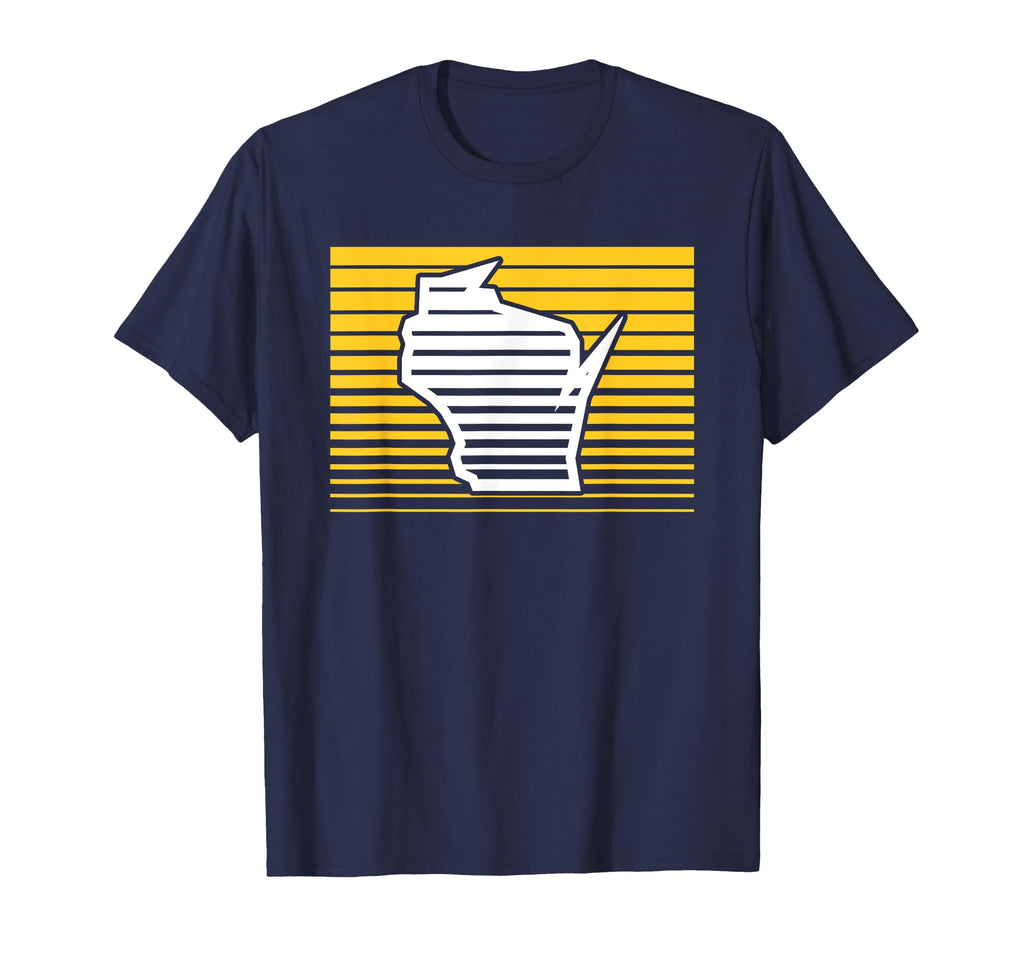 Milwaukee Wisconsin Gradient Stripes T-Shirt - Streetwear Style for Adults - T-Shirt, Sweatshirt, Hoodie