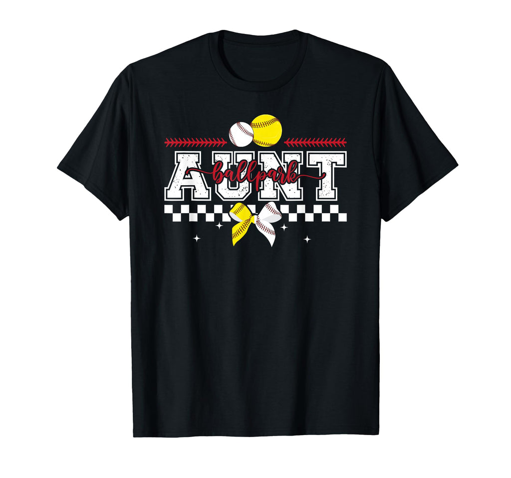 Ballpark Aunt Baseball Softball Aunt T-Shirt - Trendy Graphic Men Women - T-Shirt, Sweatshirt, Hoodie