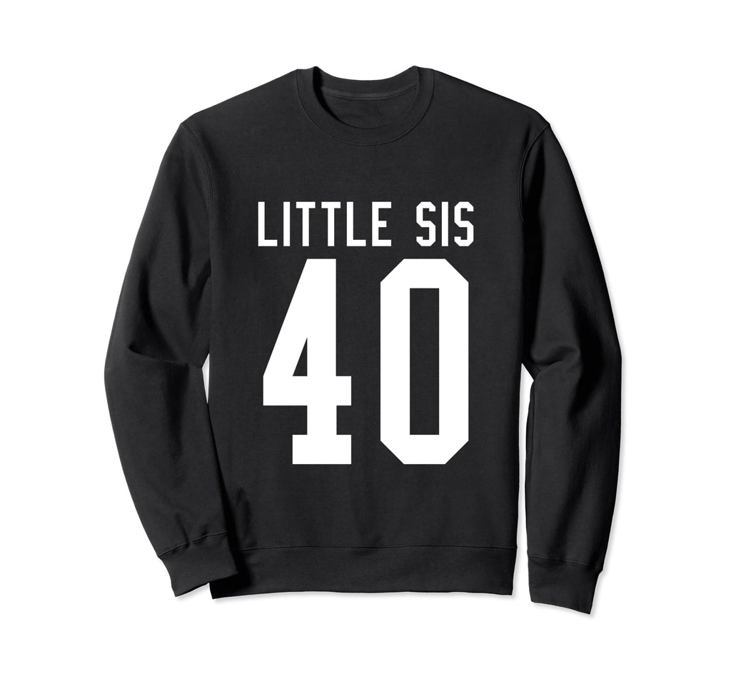 Number 40 Little Sis Biggest Fan Sweatshirt - Aesthetic Graphic for Adults - T-Shirt, Sweatshirt, Hoodie
