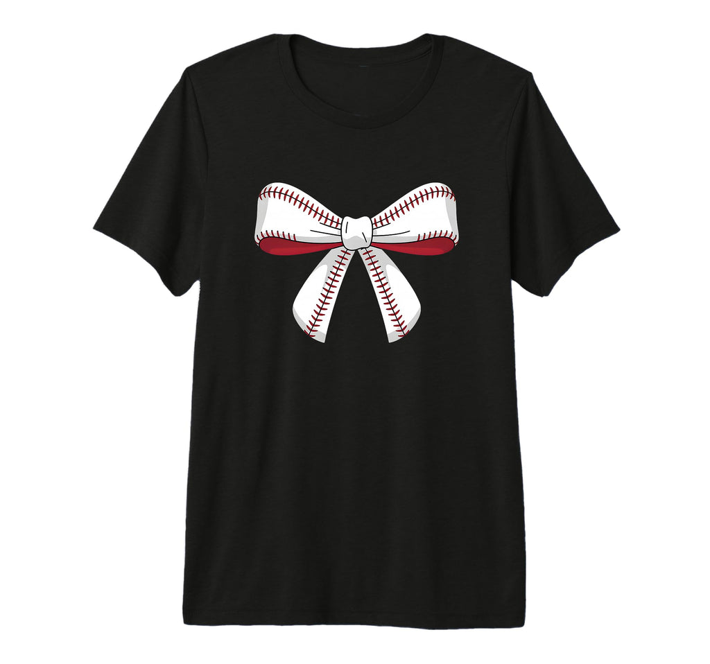 Baseball Bow Baseball Mom Mama Tri Blend T-Shirt - Minimalist Print Unisex - T-Shirt, Sweatshirt, Hoodie