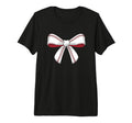 Baseball Bow Baseball Mom Mama Tri Blend T-Shirt - Minimalist Print Unisex - T-Shirt, Sweatshirt, Hoodie