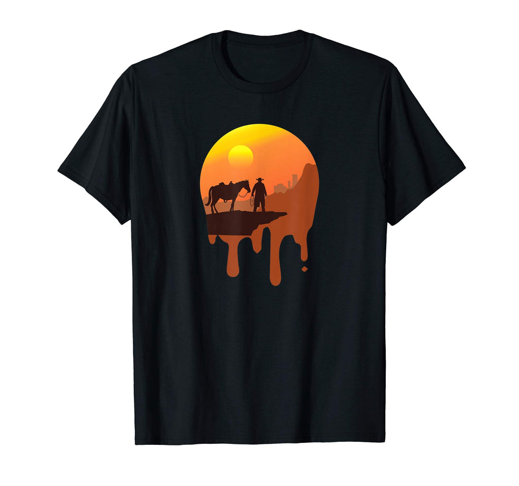 Cowboy Sunset T-Shirt - Fun Novelty Design Unisex - T-Shirt, Sweatshirt, Hoodie