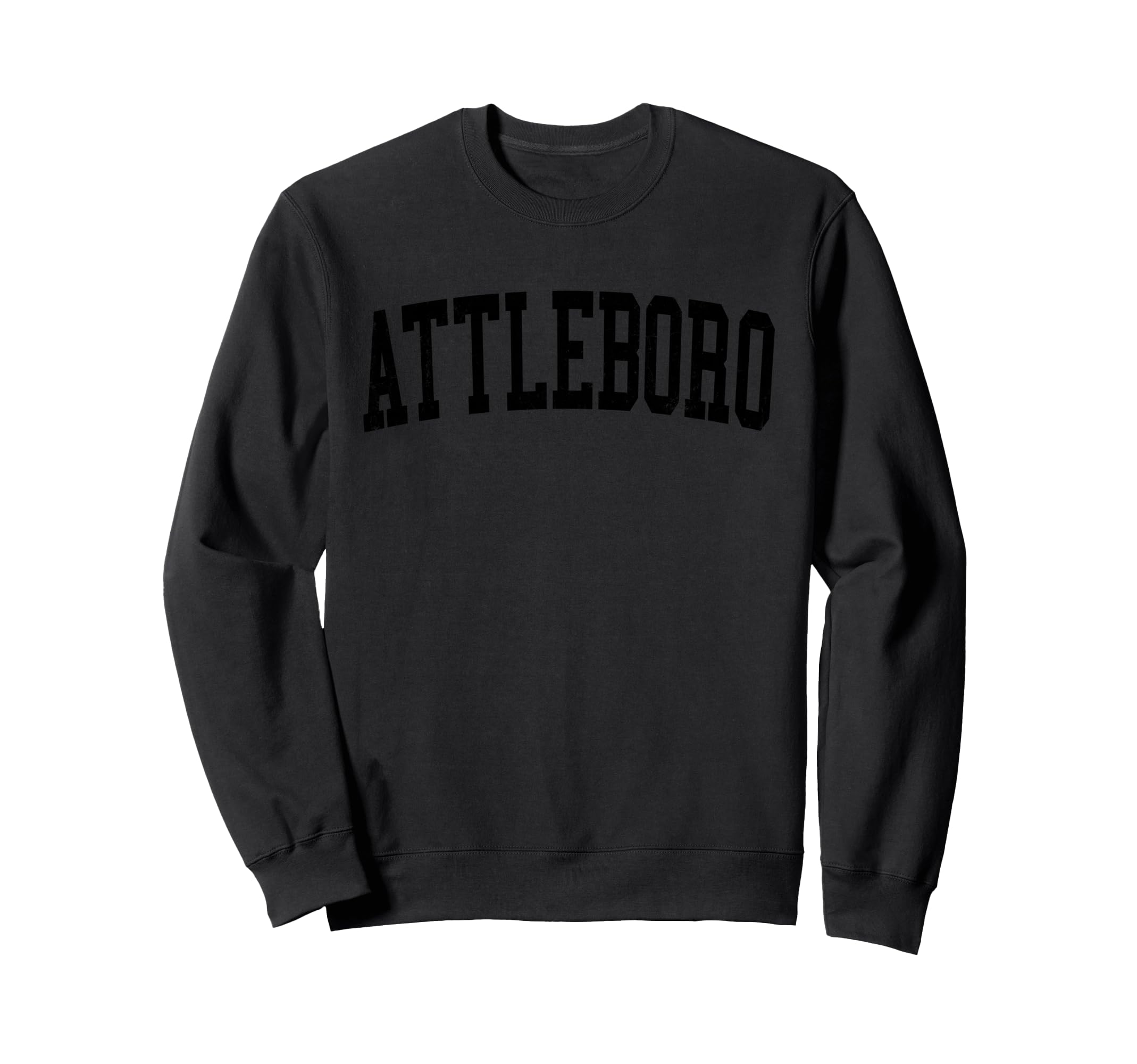 Attleboro Ma Distressed Black Sweatshirt - Aesthetic Graphic for Adults - T-Shirt, Sweatshirt, Hoodie