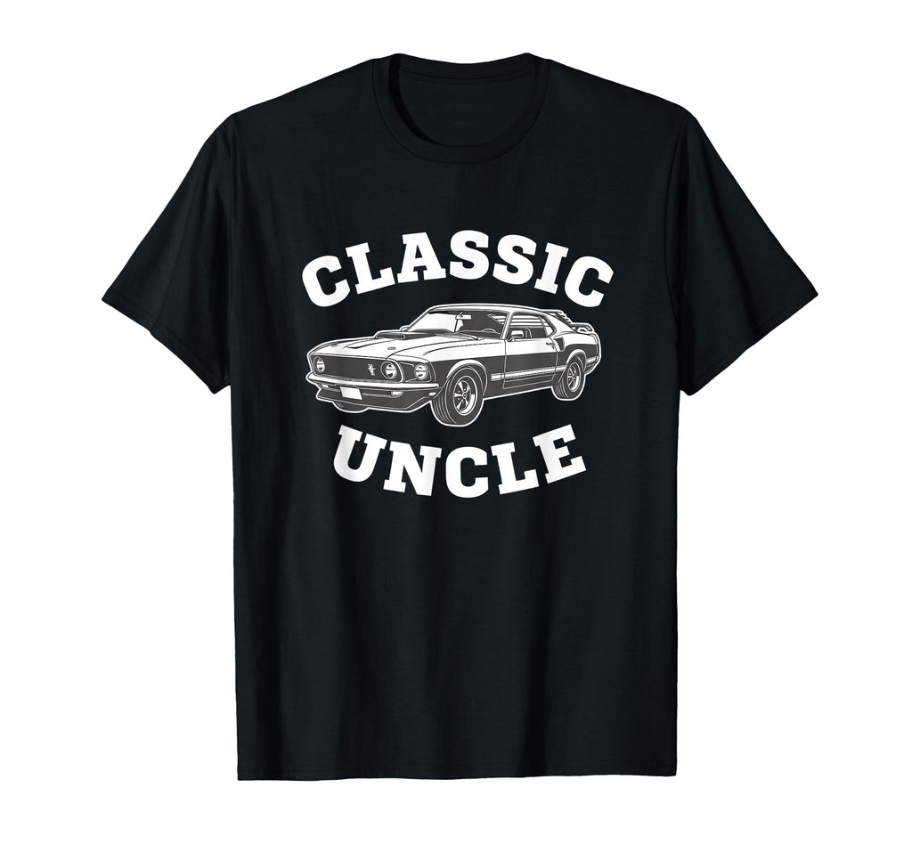 Fine Arts Muscle Car Illustration Uncle T-Shirt - Trendy Graphic Men Women - T-Shirt, Sweatshirt, Hoodie