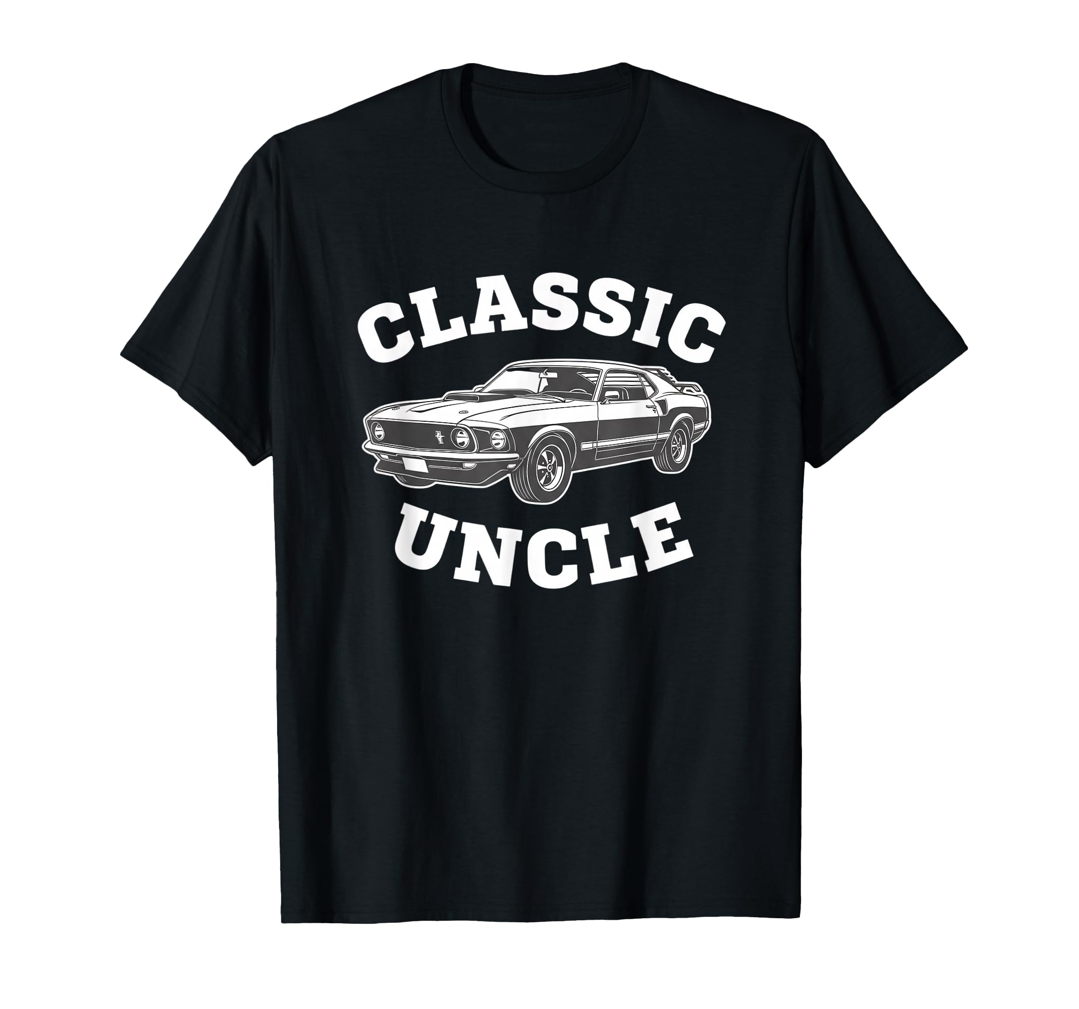 Fine Arts Muscle Car Illustration Uncle T-Shirt - Trendy Graphic Men Women - T-Shirt, Sweatshirt, Hoodie