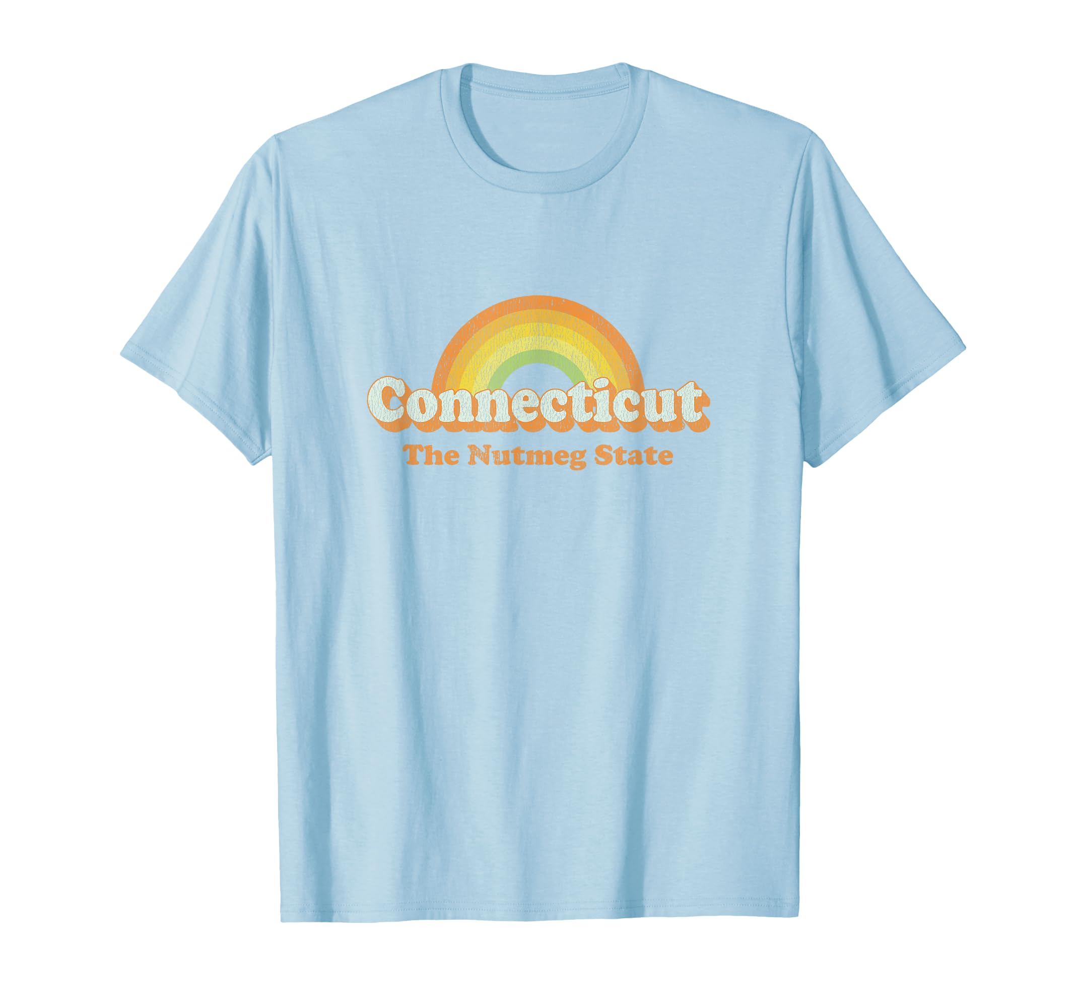 Connecticut 70S Rainbow T-Shirt - Novelty Apparel for Adults - T-Shirt, Sweatshirt, Hoodie