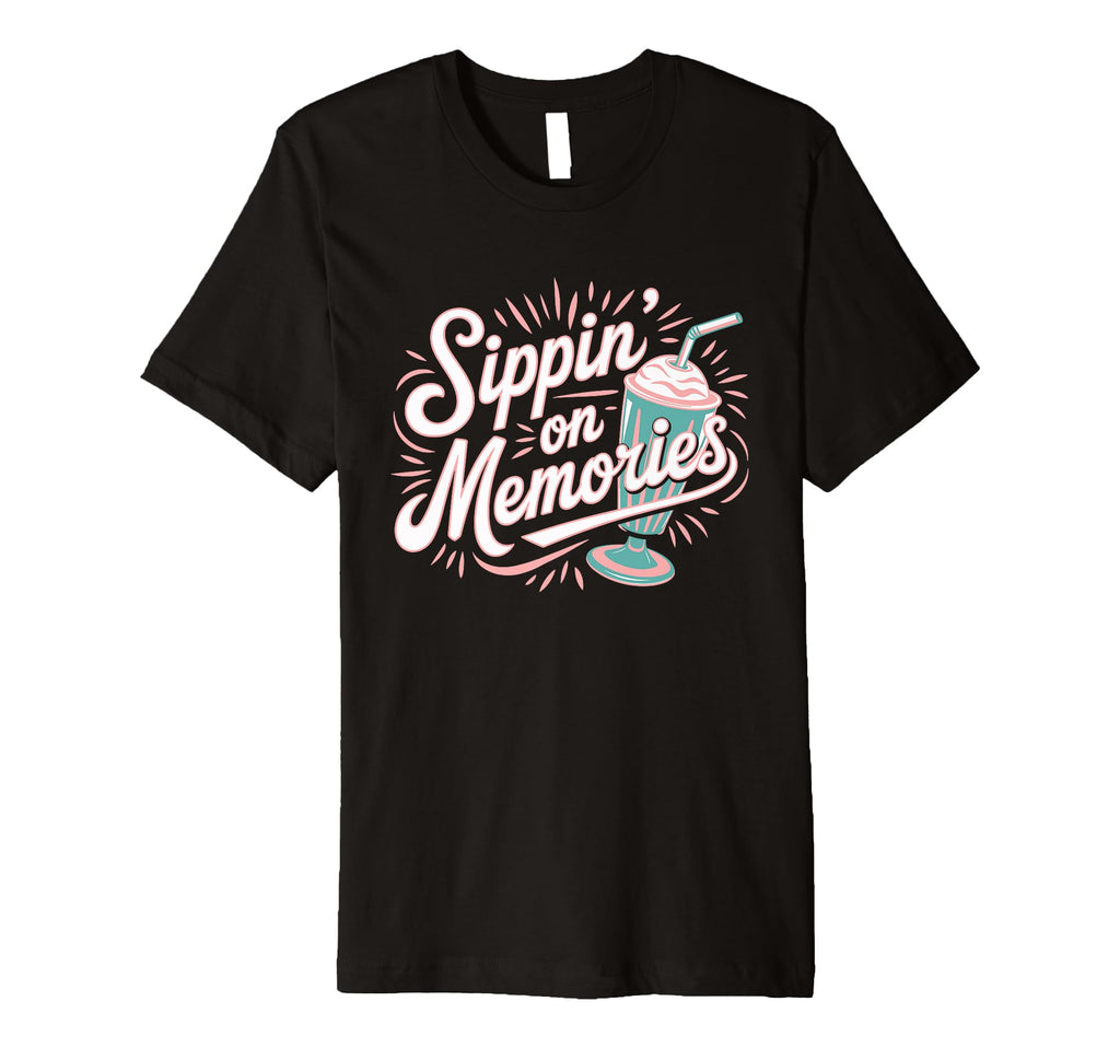 Fast Food Nostalgia Diner Fries Shakes T-Shirt - Graphic Print for Adults - T-Shirt, Sweatshirt, Hoodie