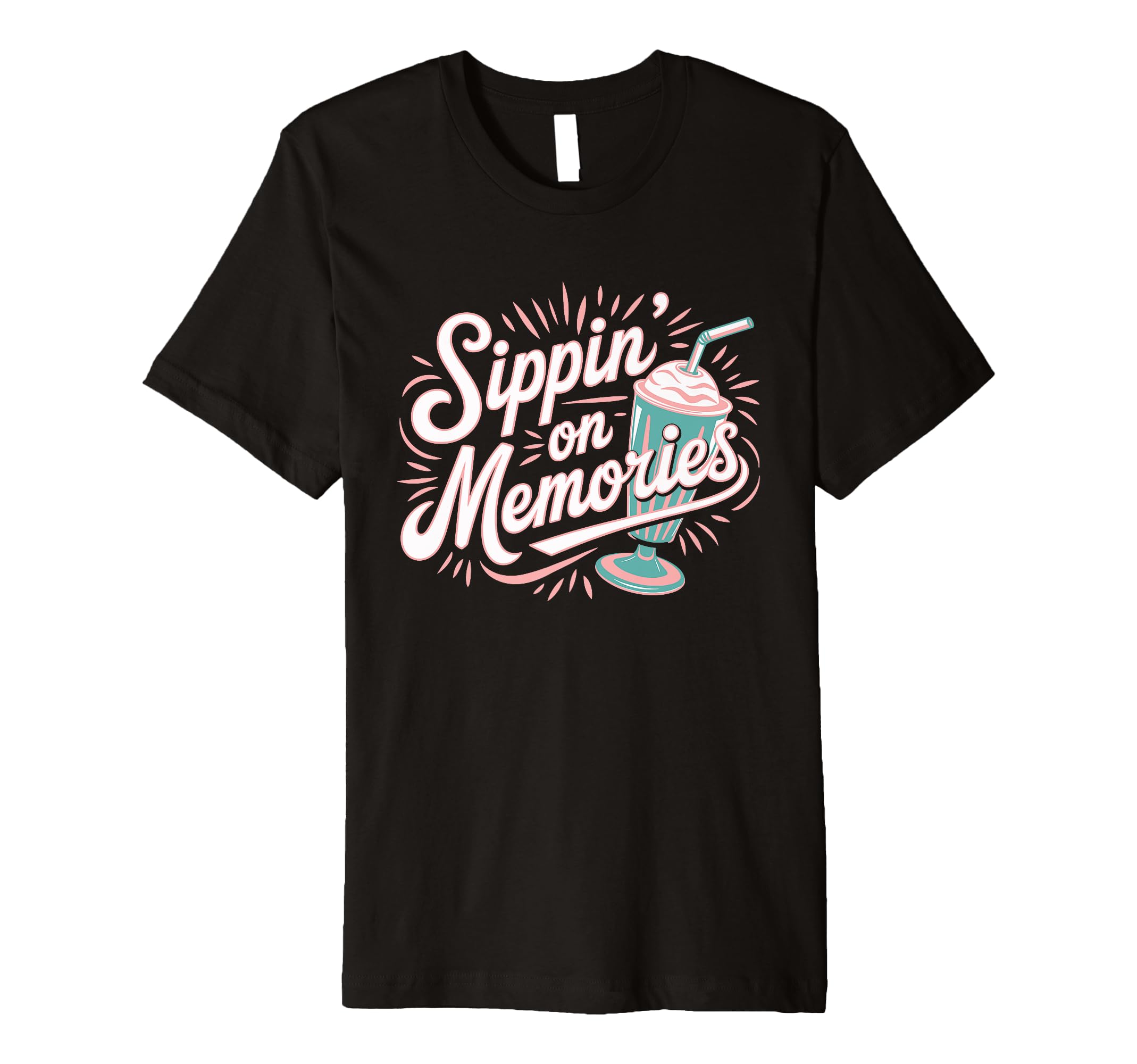 Fast Food Nostalgia Diner Fries Shakes T-Shirt - Graphic Print for Adults - T-Shirt, Sweatshirt, Hoodie