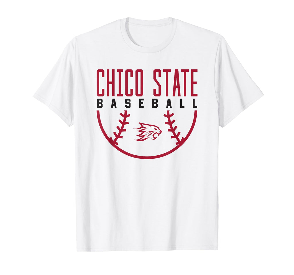 Chico State Wildcats Baseball Arch T-Shirt - Minimalist Print Unisex - T-Shirt, Sweatshirt, Hoodie