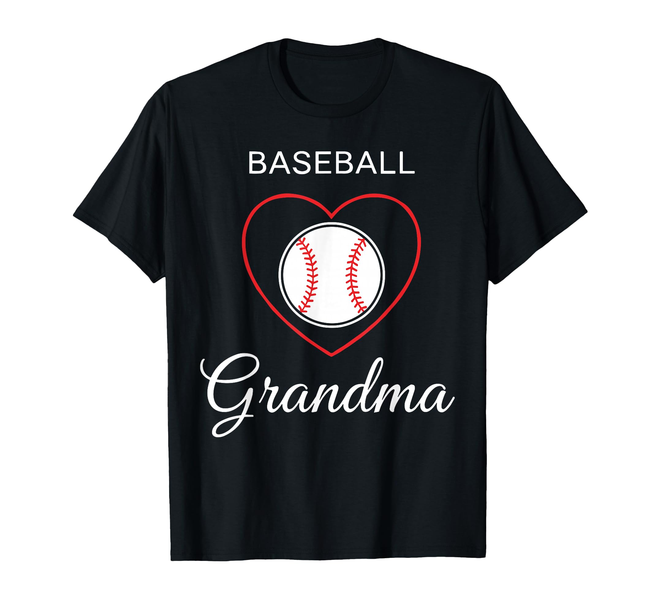 Baseball Grandma Shirts Heart T-Shirt - Aesthetic Graphic for Adults - T-Shirt, Sweatshirt, Hoodie