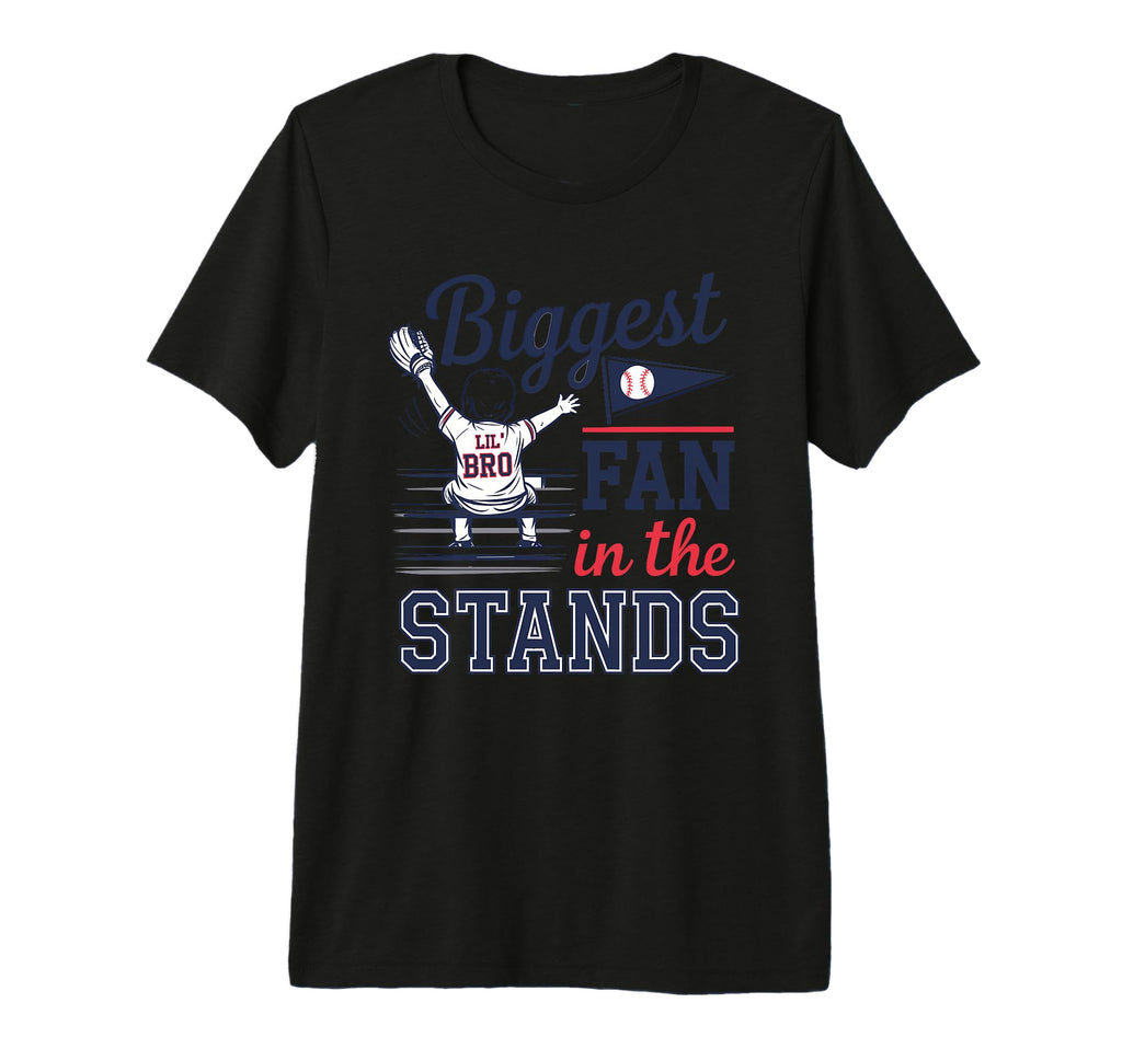 Biggest Fan Stands Little Big Brother T-Shirt - Graphic Print Men Women - T-Shirt, Sweatshirt, Hoodie