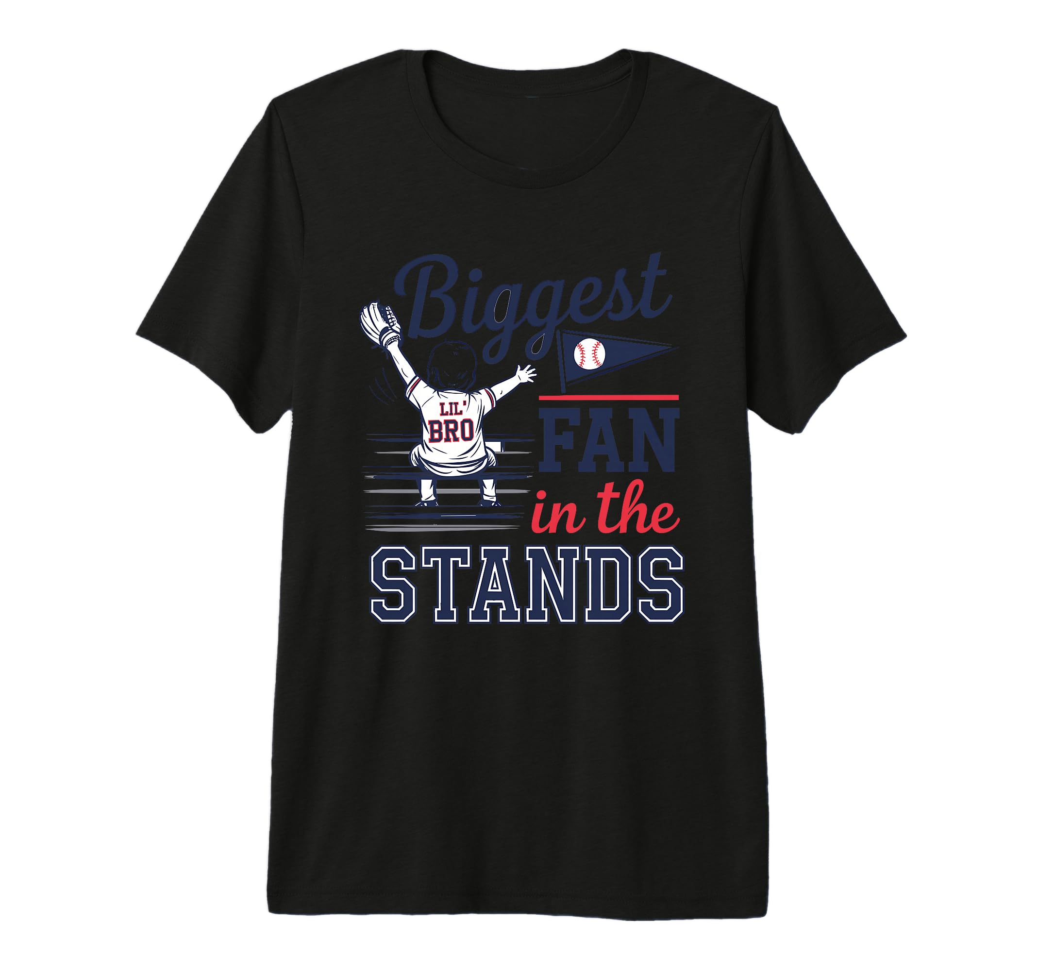 Biggest Fan Stands Little Big Brother T-Shirt - Graphic Print Men Women - T-Shirt, Sweatshirt, Hoodie