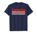 Toronto Canada Three Stripe Weathered T-Shirt - Novelty Apparel Men Women - T-Shirt, Sweatshirt, Hoodie