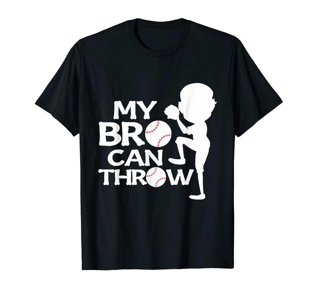 My Bro Can Throw Baseball Playing T-Shirt - Custom Art Print Unisex - T-Shirt, Sweatshirt, Hoodie
