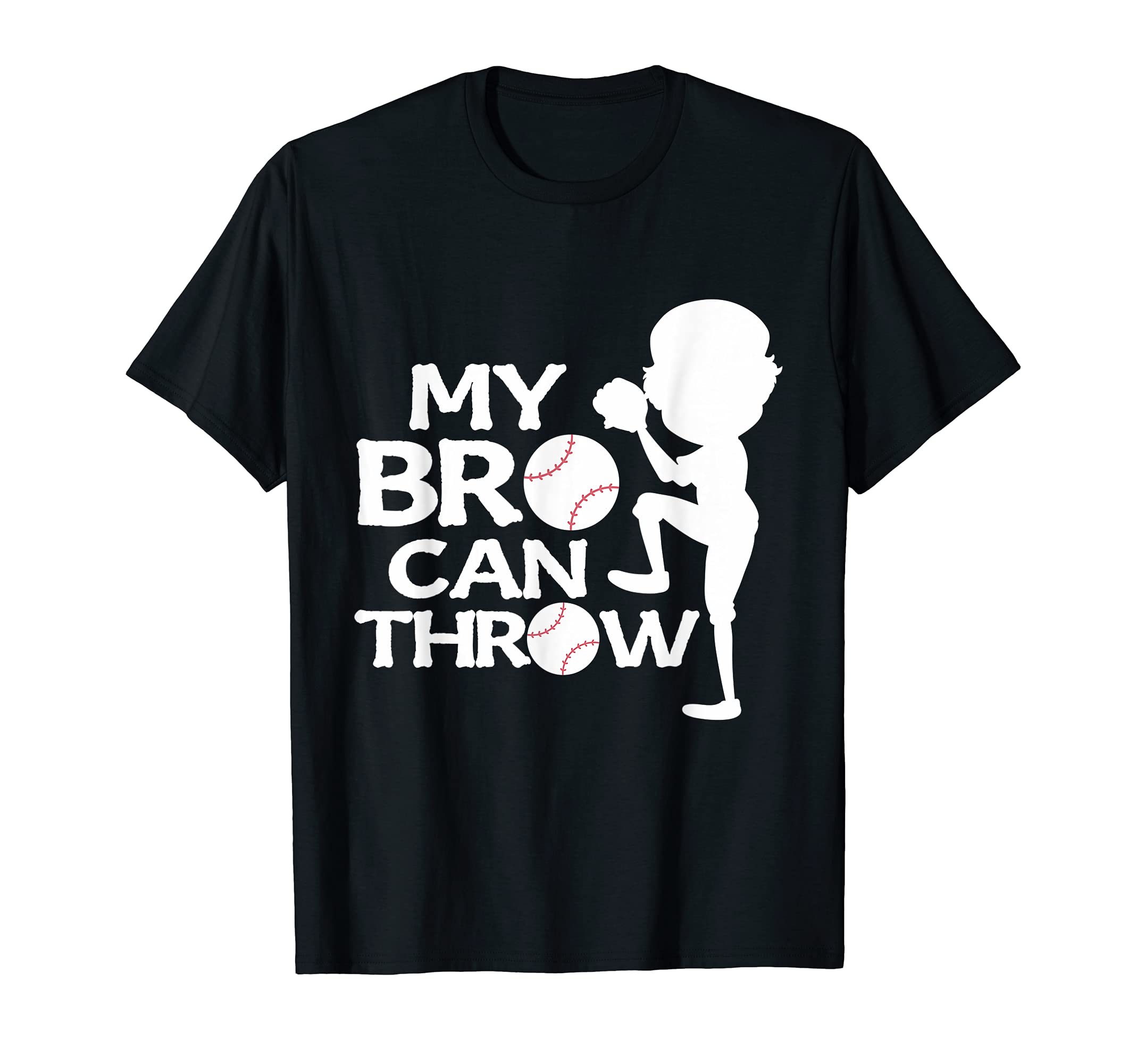 My Bro Can Throw Baseball Playing T-Shirt - Custom Art Print Unisex - T-Shirt, Sweatshirt, Hoodie
