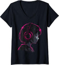 Anime Girl Womens Manga Graphic Headphones Merch - Adult & Kids T-Shirts, Sweatshirts & Hoodies apparel design preview 1