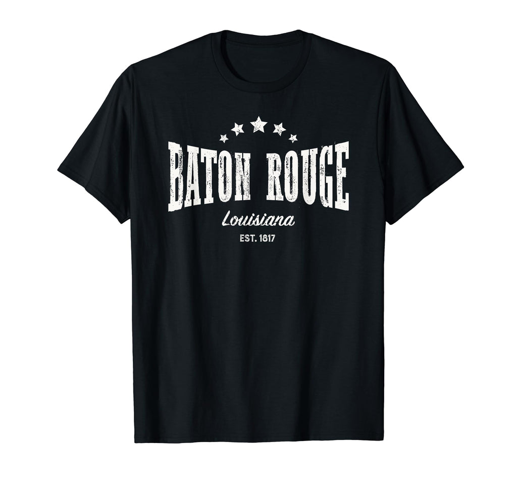 Baton Rouge La Distressed Home City T-Shirt - Aesthetic Graphic for Adults - T-Shirt, Sweatshirt, Hoodie