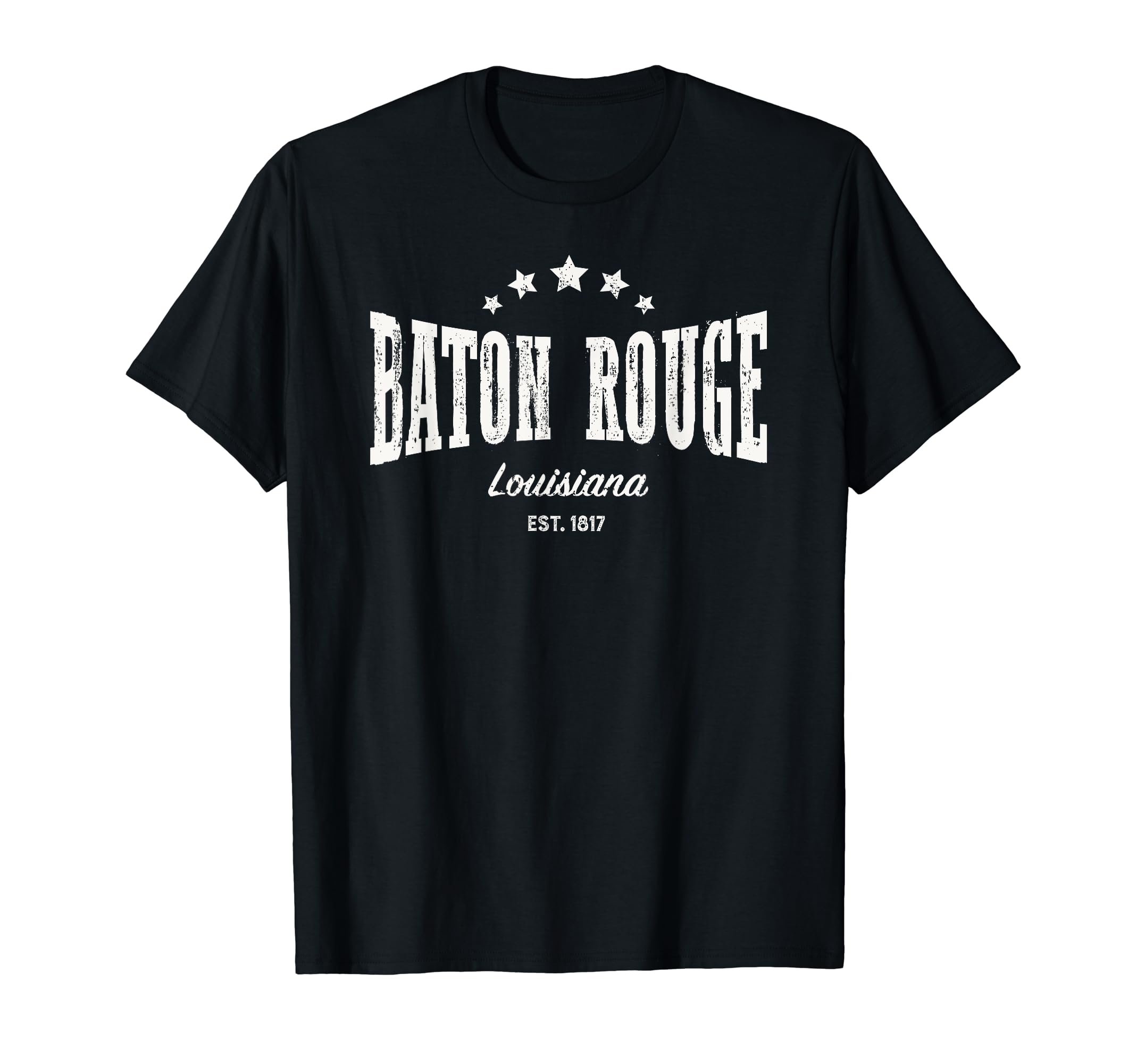 Baton Rouge La Distressed Home City T-Shirt - Aesthetic Graphic for Adults - T-Shirt, Sweatshirt, Hoodie