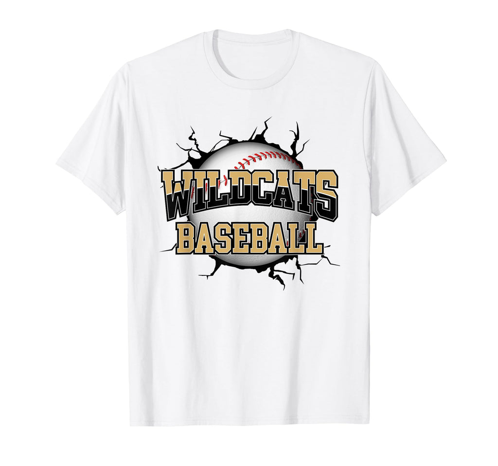 Wildcats Baseball Mom Gold Wildcat T-Shirt - Unique Graphic Men Women - T-Shirt, Sweatshirt, Hoodie