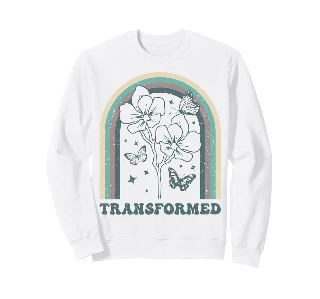 Transformed Butterfly Floral Sweatshirt - Novelty Apparel for Adults - T-Shirt, Sweatshirt, Hoodie