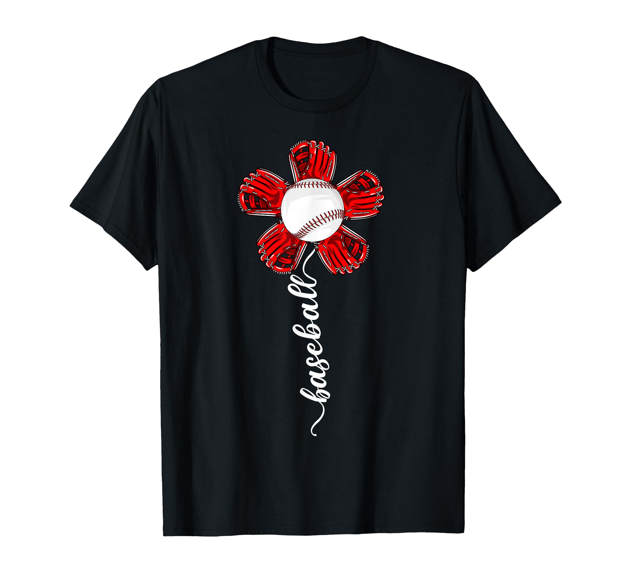 Baseball Flower Baseball Lover Mom T-Shirt - Streetwear Style for Adults - T-Shirt, Sweatshirt, Hoodie