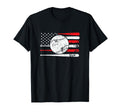 Baseball Usa American Flag Baseball T-Shirt - Fun Novelty Design for Adults - T-Shirt, Sweatshirt, Hoodie