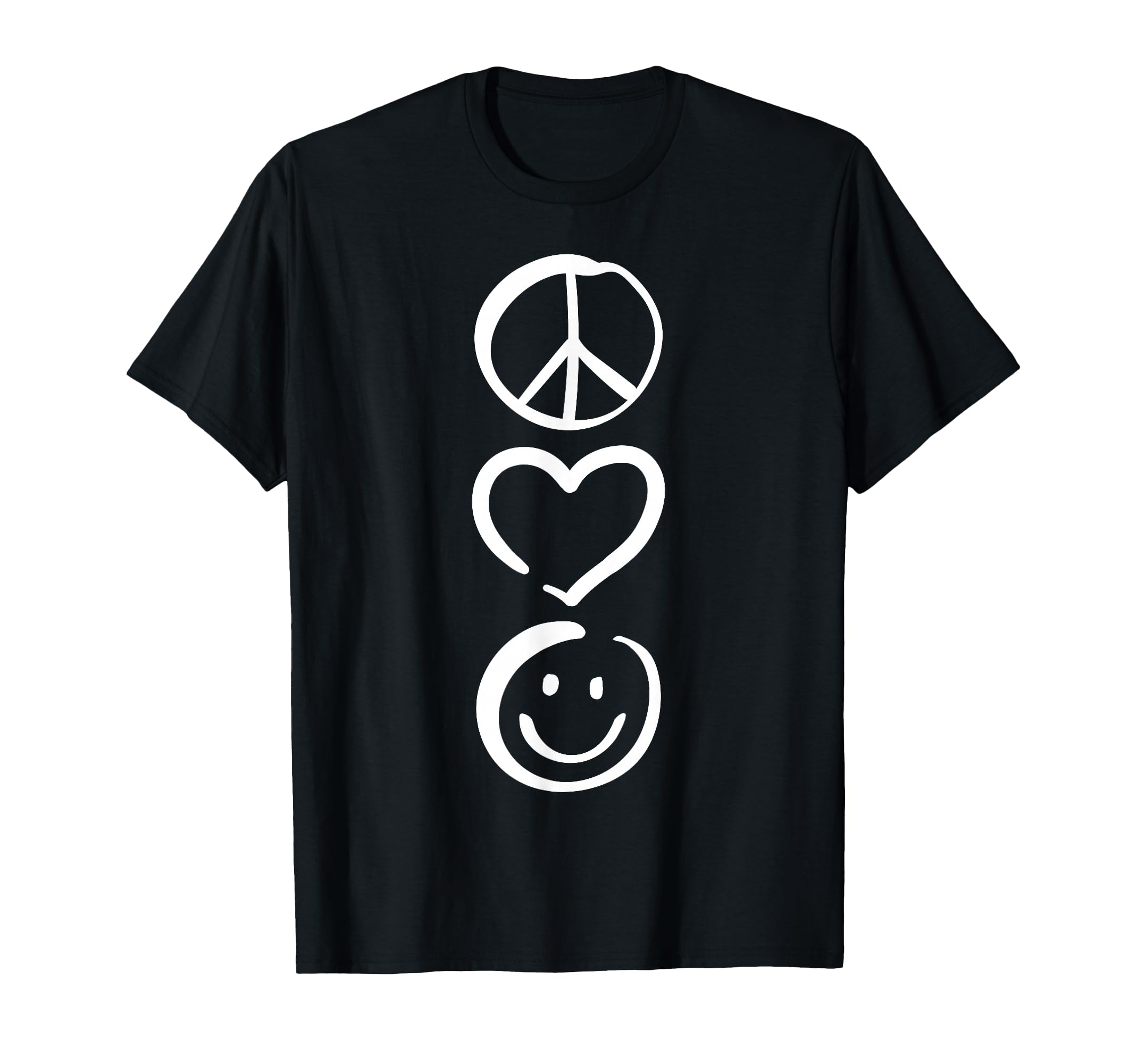 Peace Love And Happiness Peace Sign T-Shirt - Unique Graphic Men Women - T-Shirt, Sweatshirt, Hoodie
