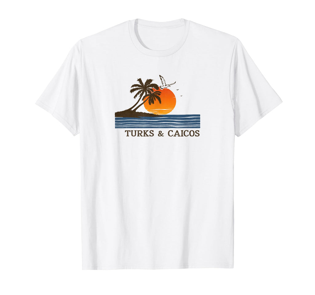Turks And Caicos Tropical Sunset T-Shirt - Minimalist Print for Adults - T-Shirt, Sweatshirt, Hoodie