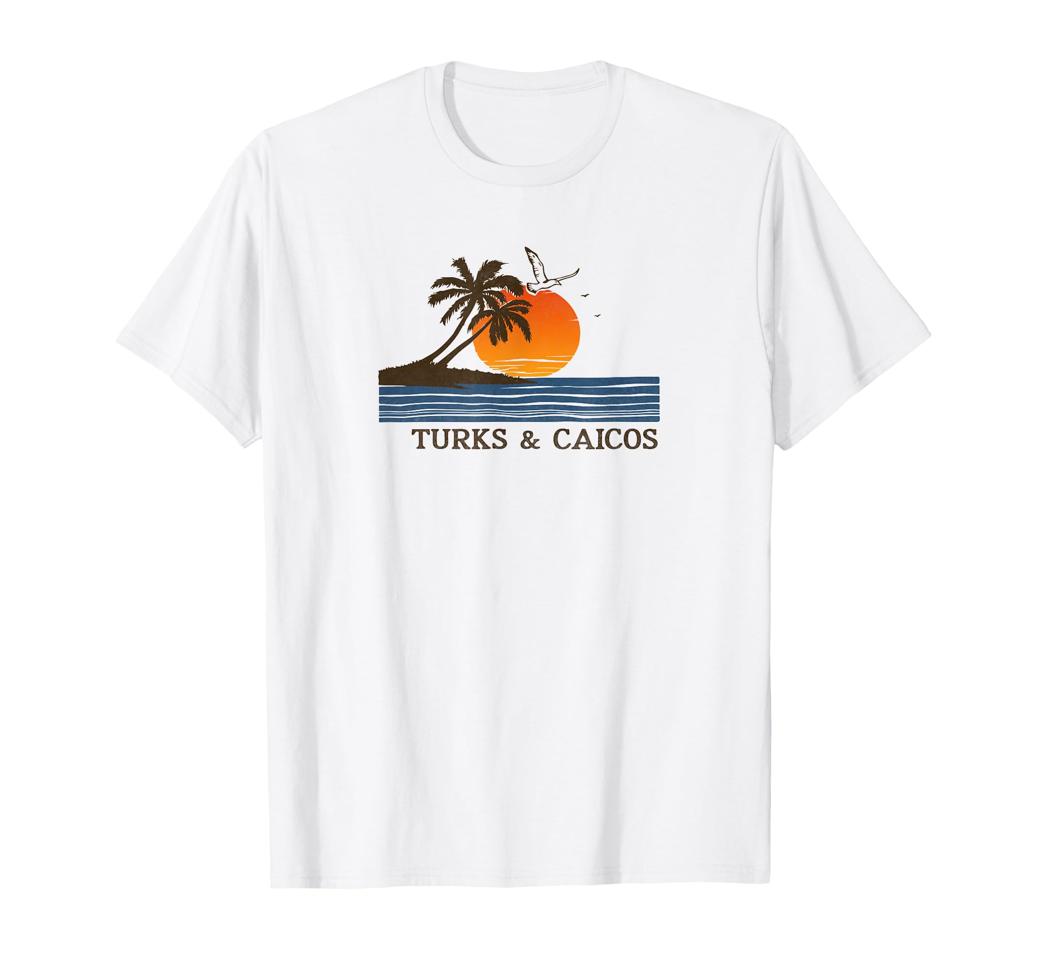 Turks And Caicos Tropical Sunset T-Shirt - Minimalist Print for Adults - T-Shirt, Sweatshirt, Hoodie