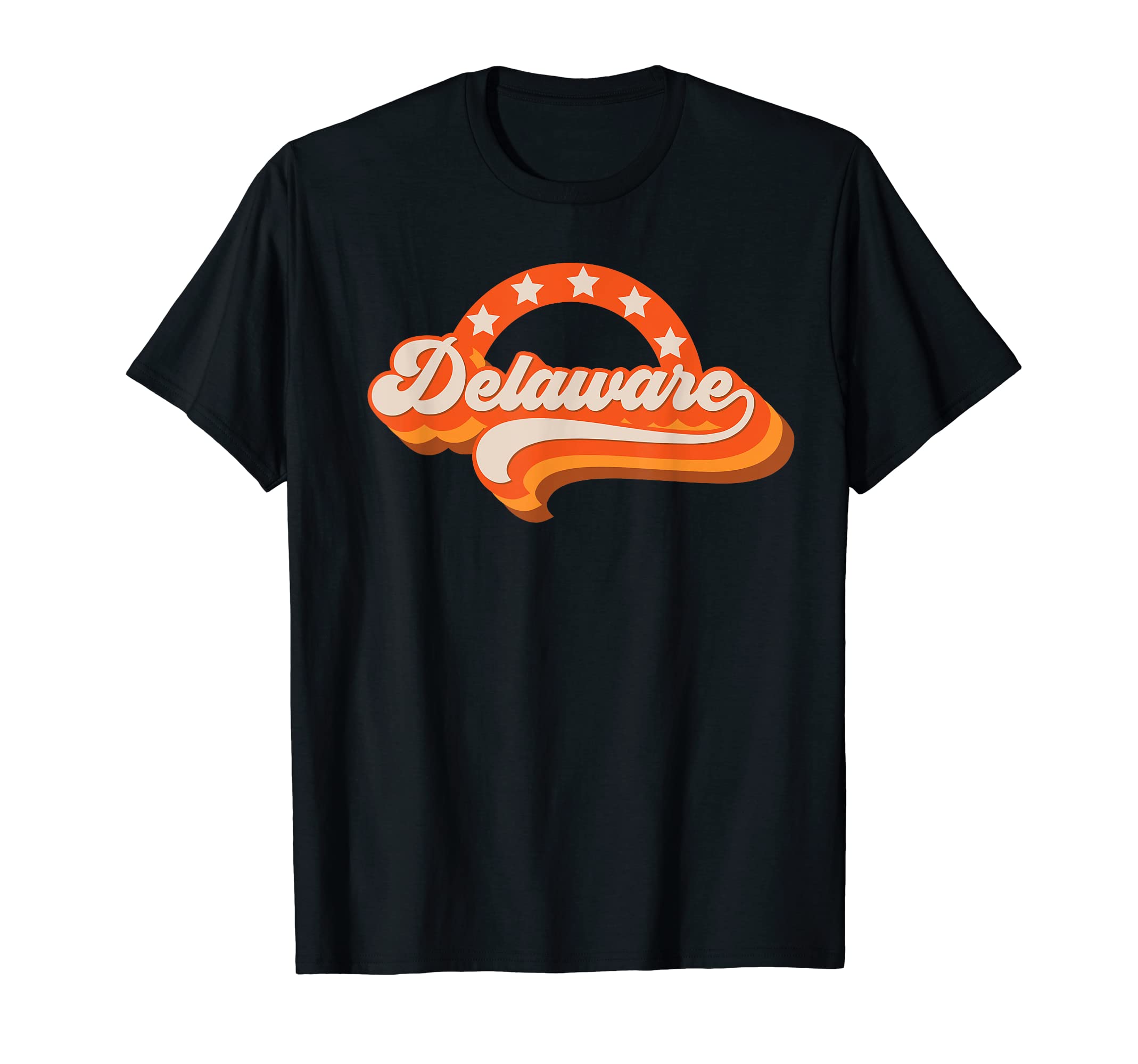 Delaware 70S Stars T-Shirt - Graphic Print Unisex - T-Shirt, Sweatshirt, Hoodie
