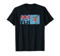 Fiji Flag Distressed Travel Souvenir T-Shirt - Unique Graphic for Adults - T-Shirt, Sweatshirt, Hoodie