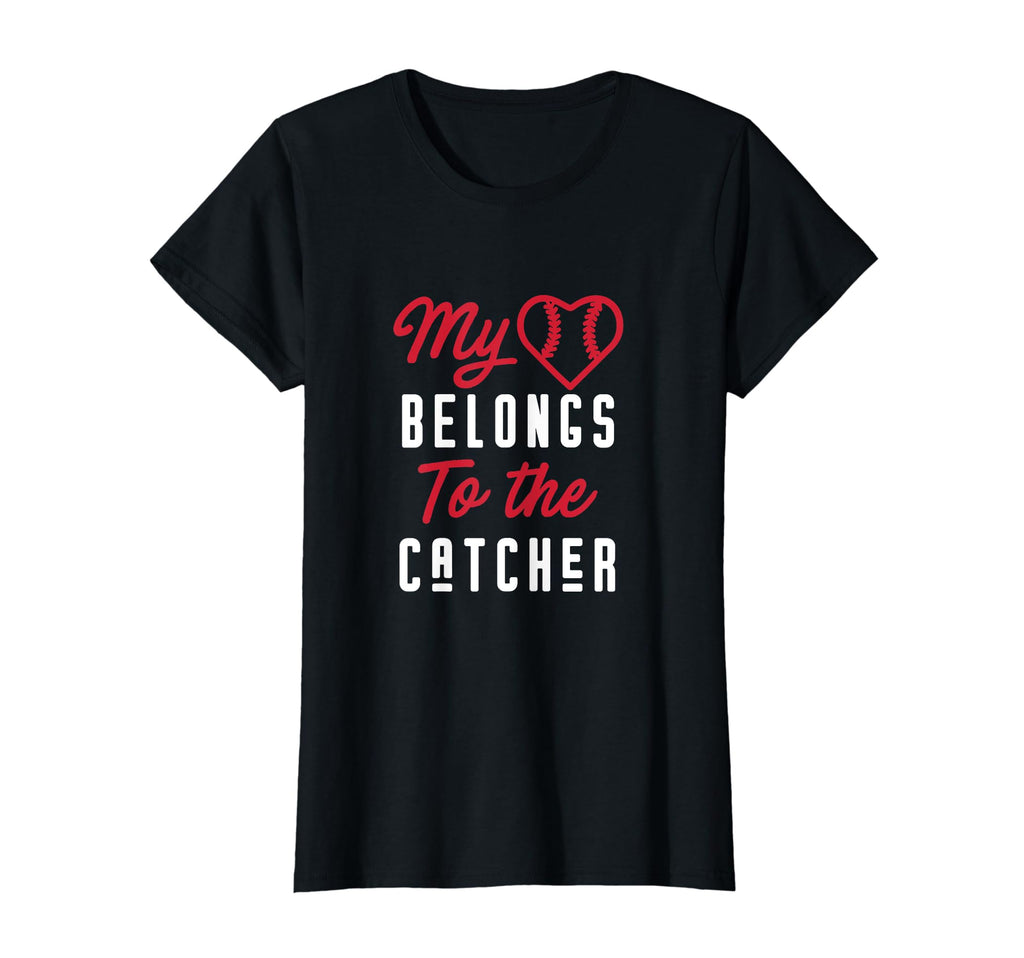 Baseball Girlfriend Heart Belongs To T-Shirt - Minimalist Print Men Women - T-Shirt, Sweatshirt, Hoodie