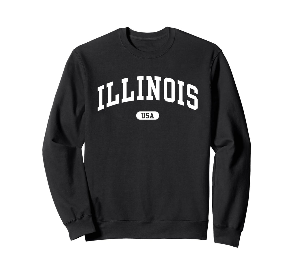 Illinois Usa Collegiate Funny Sweatshirt - Fun Novelty Design Men Women - T-Shirt, Sweatshirt, Hoodie
