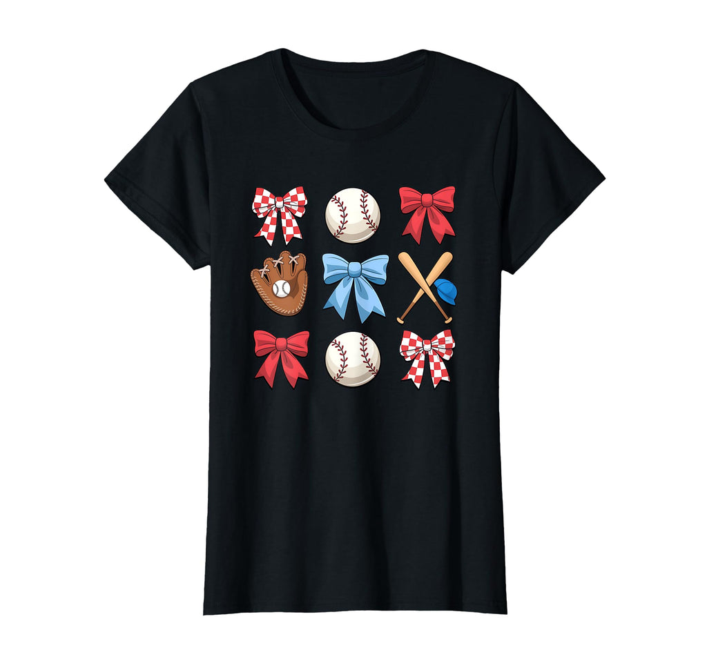 Baseball Sister Coquette Bow Mothers Day T-Shirt - Graphic Print Unisex - T-Shirt, Sweatshirt, Hoodie