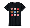 Baseball Sister Coquette Bow Mothers Day T-Shirt - Graphic Print Unisex - T-Shirt, Sweatshirt, Hoodie