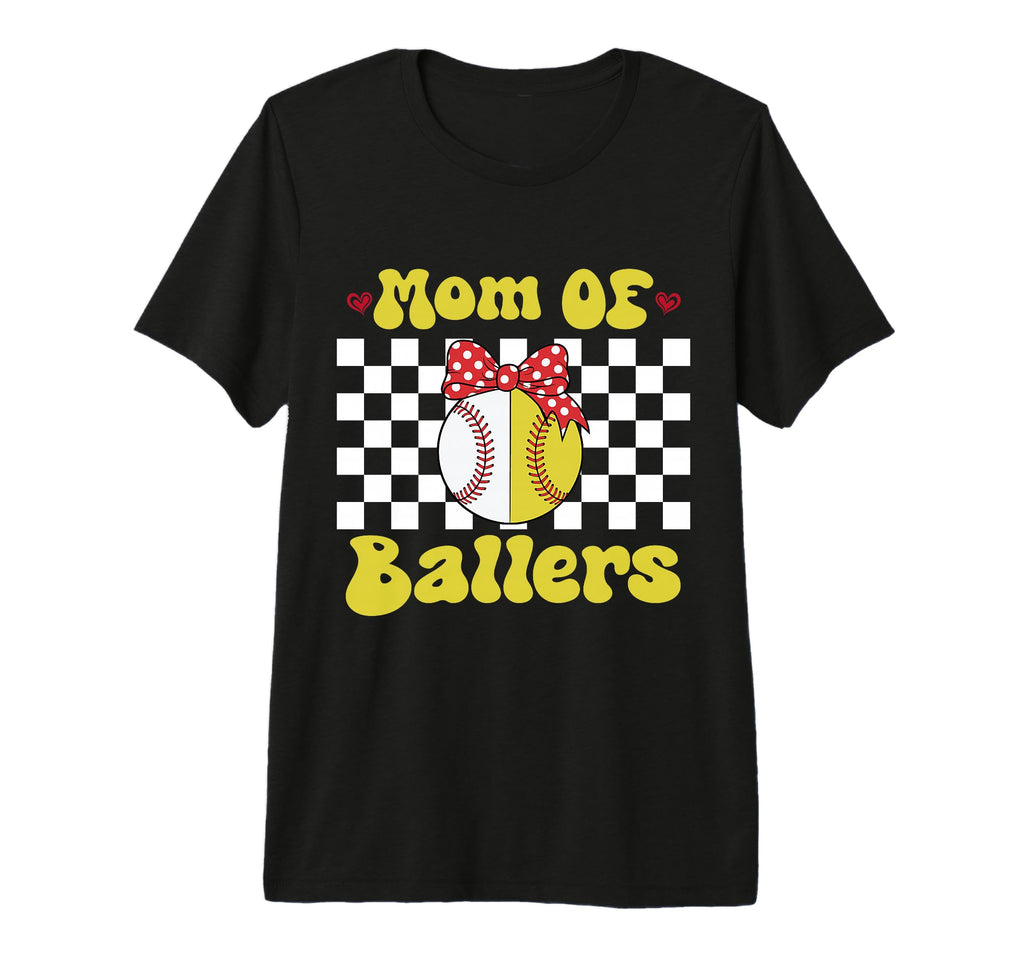 Mom Ballers Baseball Softball Mama T-Shirt - Minimalist Print Unisex - T-Shirt, Sweatshirt, Hoodie