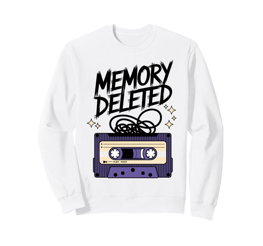 Memory Deleted Funny Cassette Tape Sweatshirt - Unique Graphic for Adults - T-Shirt, Sweatshirt, Hoodie