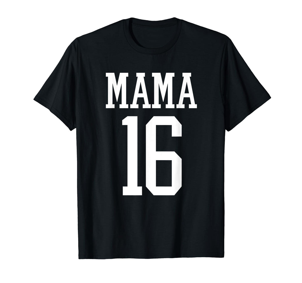 Number 16 Mama Biggest Fan Spirit Wear T-Shirt - Minimalist Print Unisex - T-Shirt, Sweatshirt, Hoodie