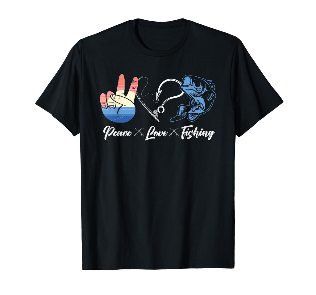 Fishing Mom Mother Peace Love Fishing T-Shirt - Minimalist Print for Adults - T-Shirt, Sweatshirt, Hoodie