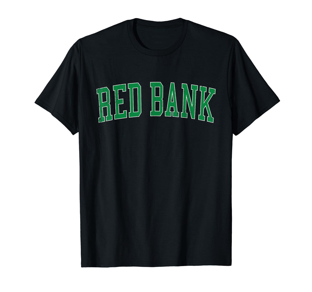 Red Bank Nj Distressed Green Varsity T-Shirt - Minimalist Print for Adults - T-Shirt, Sweatshirt, Hoodie