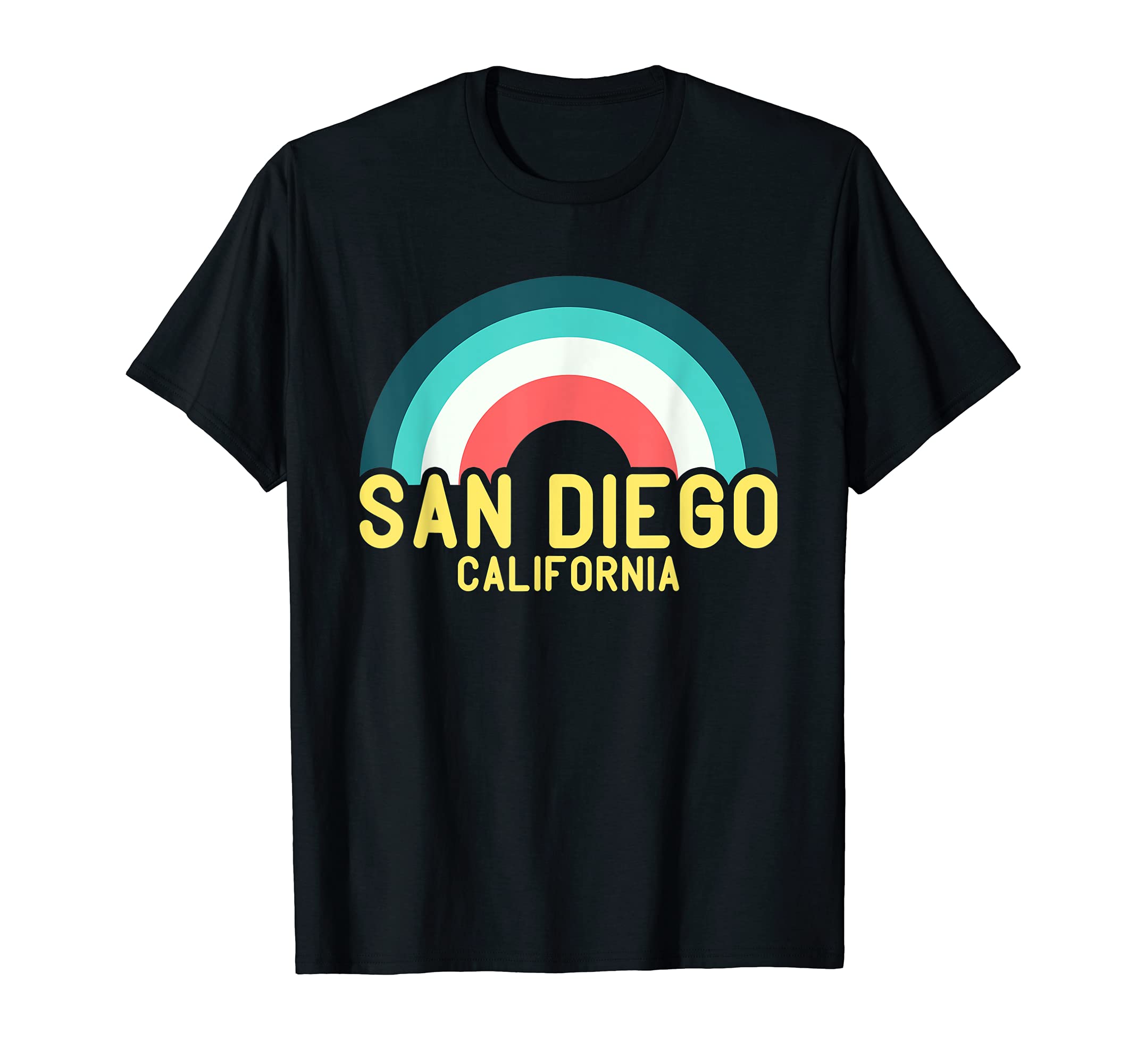 San Diego California Rainbow T-Shirt - Casual Everyday Wear Unisex - T-Shirt, Sweatshirt, Hoodie