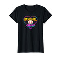 Vibrant Baseball Mom Neon Heart T-Shirt - Unique Graphic Unisex - T-Shirt, Sweatshirt, Hoodie