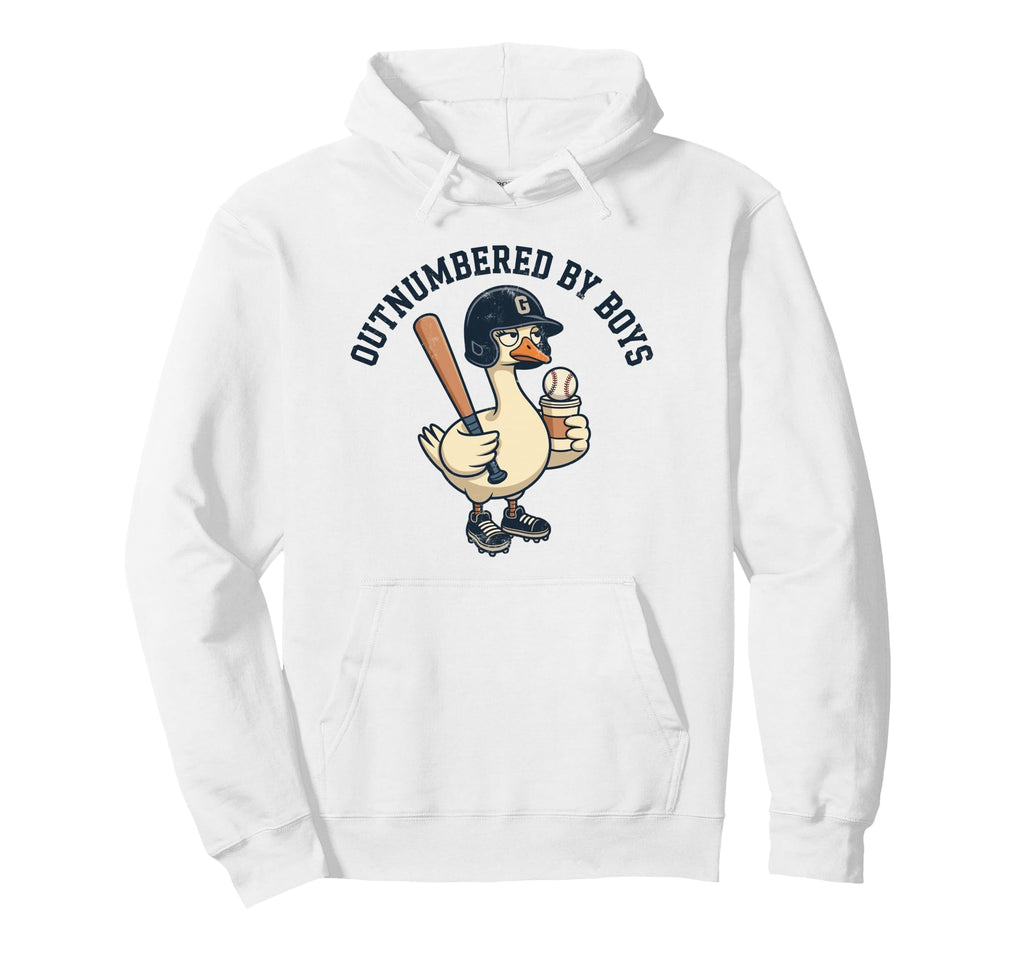 Outnumbered Mom Baseball Mom Coffee Hoodie - Streetwear Style Men Women - T-Shirt, Sweatshirt, Hoodie