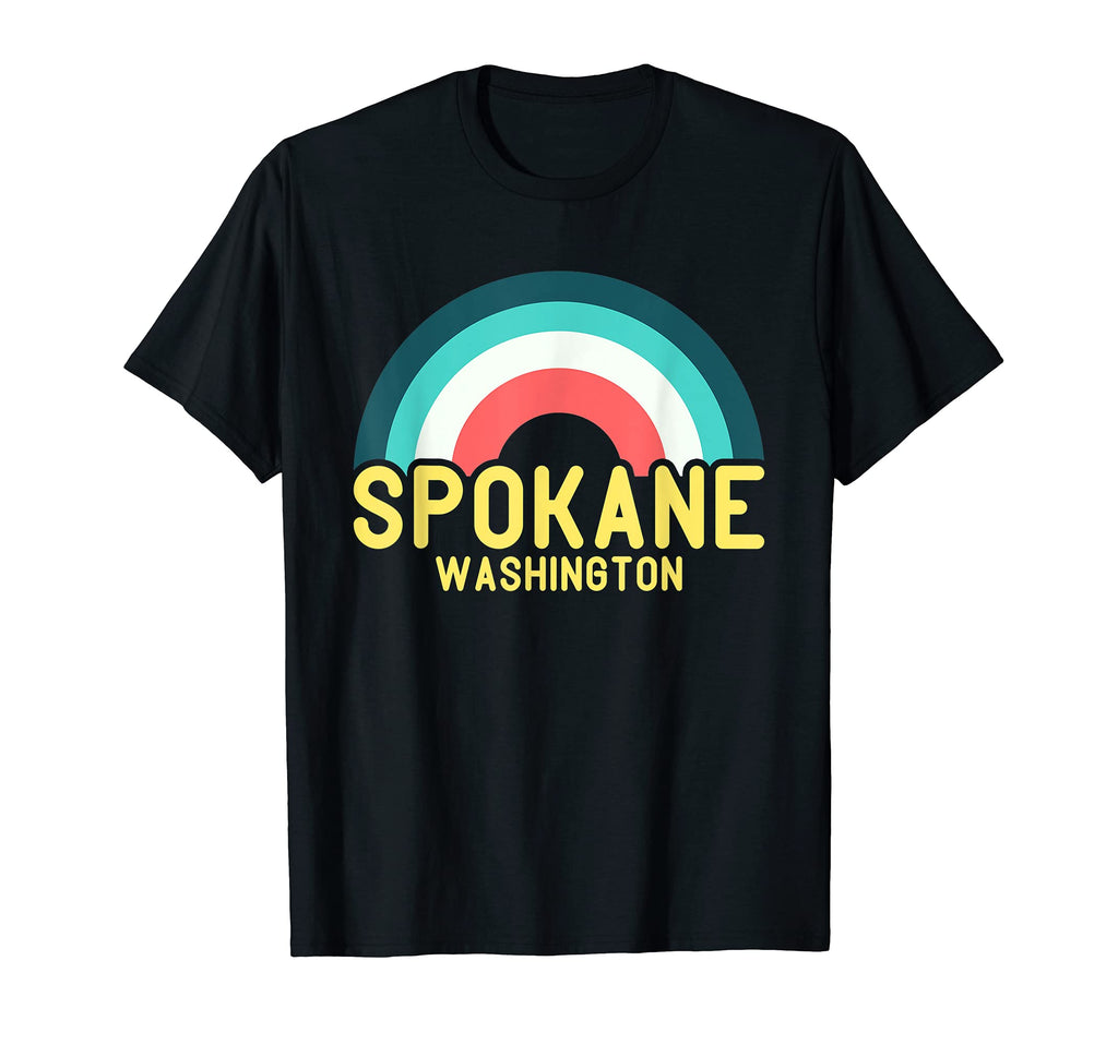 Spokane Washington Rainbow T-Shirt - Custom Art Print for Adults - T-Shirt, Sweatshirt, Hoodie