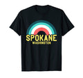 Spokane Washington Rainbow T-Shirt - Custom Art Print for Adults - T-Shirt, Sweatshirt, Hoodie