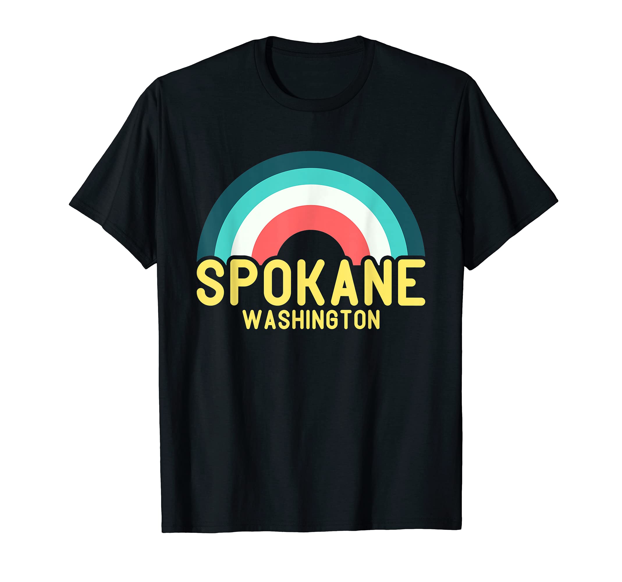 Spokane Washington Rainbow T-Shirt - Custom Art Print for Adults - T-Shirt, Sweatshirt, Hoodie