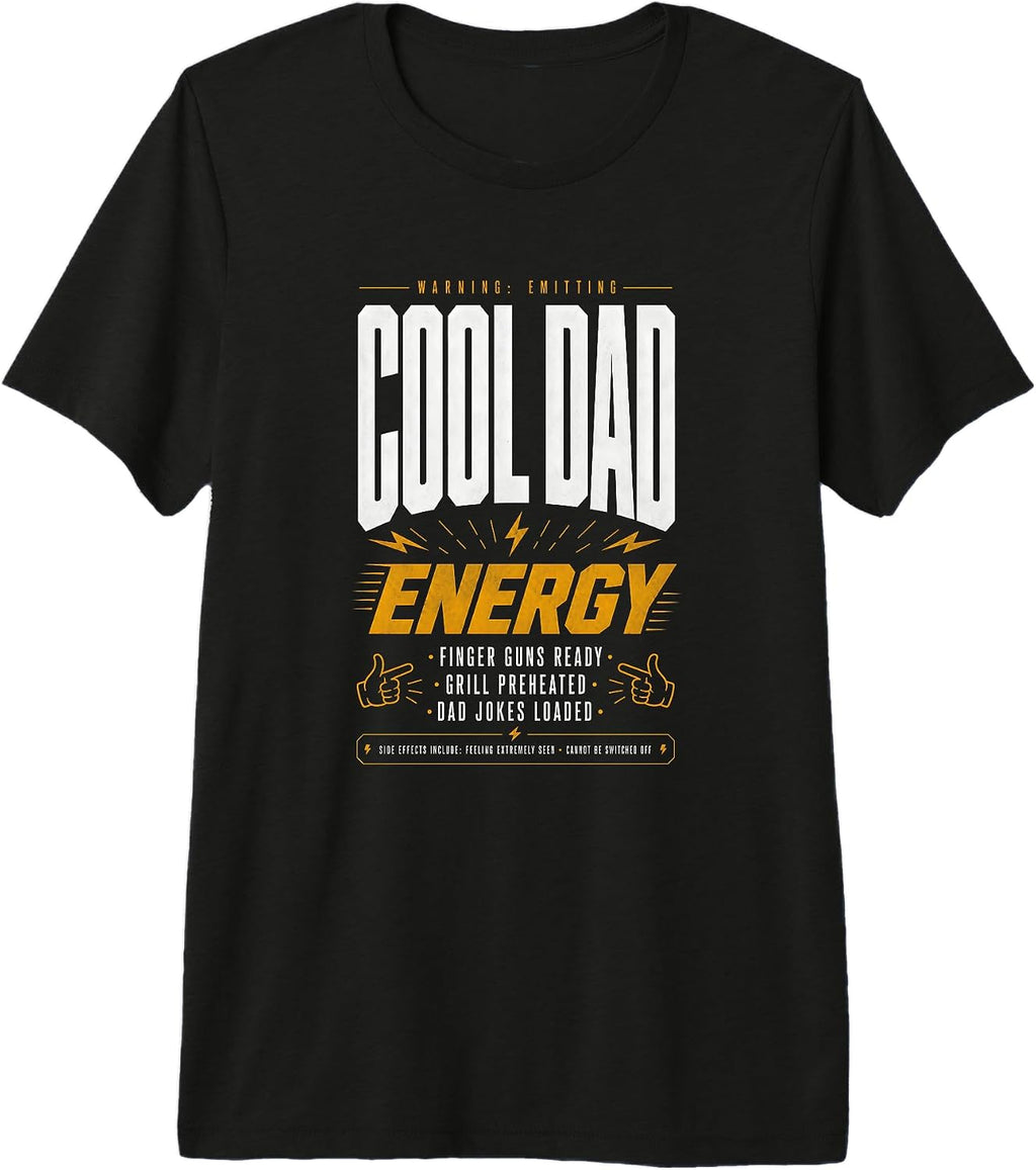 Cool Dad Energy Funny Father Humor BBQ - Adult & Kids T-Shirts, Sweatshirts & Hoodies apparel design preview 1