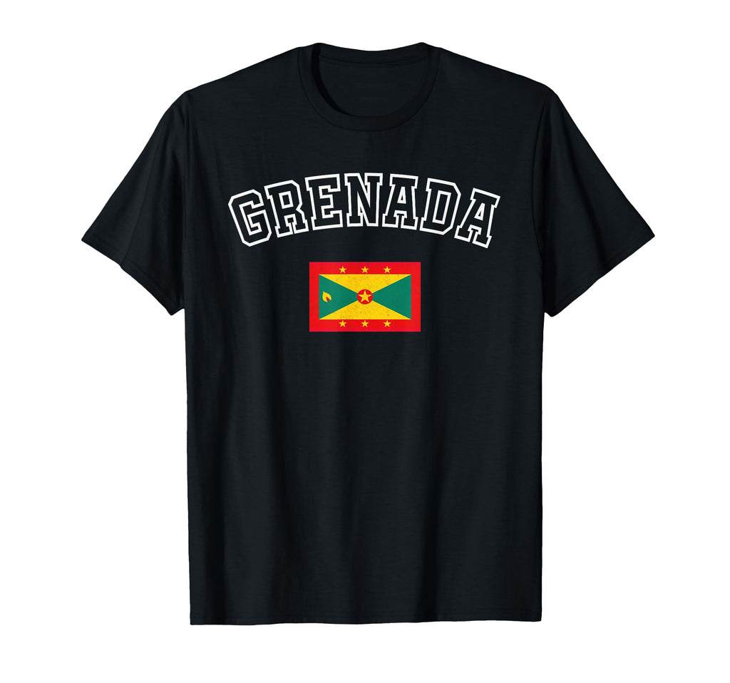 Grenada Flag Distressed Heritage T-Shirt - Graphic Print for Adults - T-Shirt, Sweatshirt, Hoodie